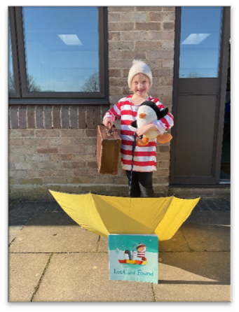 Child dressed as book character